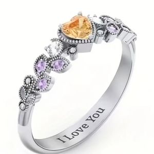 925 Sterling Silver I Love You Heart Ring